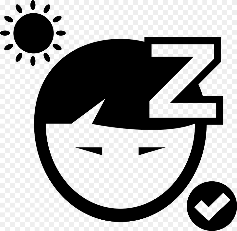 Sleep Good Afternoon Svg Icon Free Afternoon Sleep Icon, Stencil, Logo, Symbol Png Image