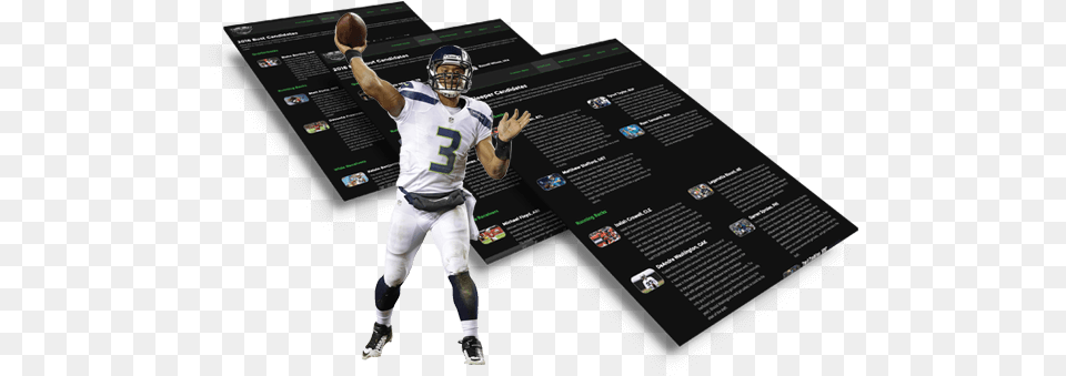 Sleepers Breakouts Busts And Values Russell Wilson Autographed Picture Authentic, Helmet, Adult, Person, Man Free Png