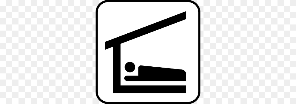 Sleeping Bag Sign, Symbol, Handrail, Mailbox Free Png Download