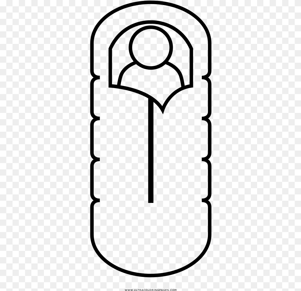 Sleeping Bag Coloring, Gray Free Transparent Png