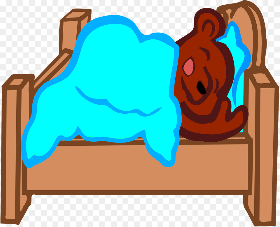 Sleeping Bear Clipart, Furniture, Person, Baby Png Image