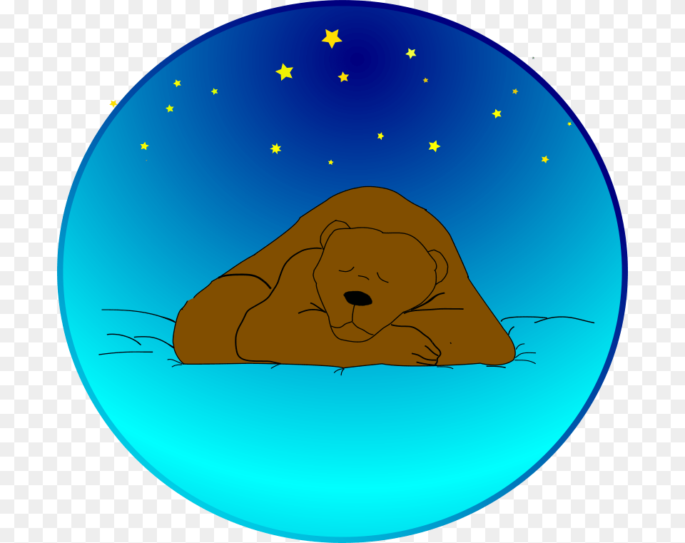 Sleeping Bear Under The Stars Sleeping Bear Clip Art, Photography, Animal, Mammal, Wildlife Png Image