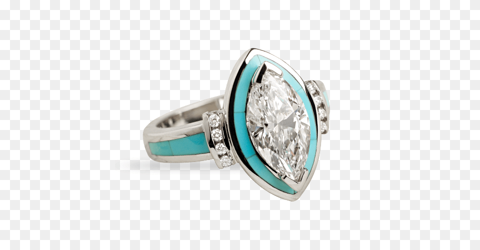 Sleeping Beauty Turquoise Halo Marquise Ring, Accessories, Diamond, Gemstone, Jewelry Free Transparent Png