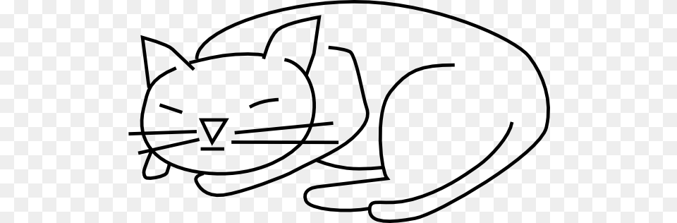 Sleeping Cat Clip Art, Stencil, Animal, Mammal Free Png