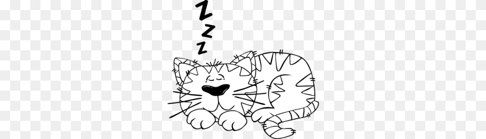 Sleeping Cat Clip Art For Web, Drawing, Stencil, Baby, Person Png Image