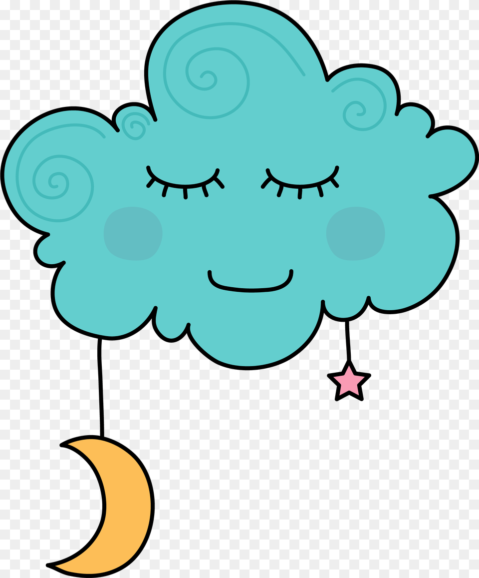 Sleeping Cloud Sleepy Cloud Clipart, Art, Graphics, Baby, Person Png Image