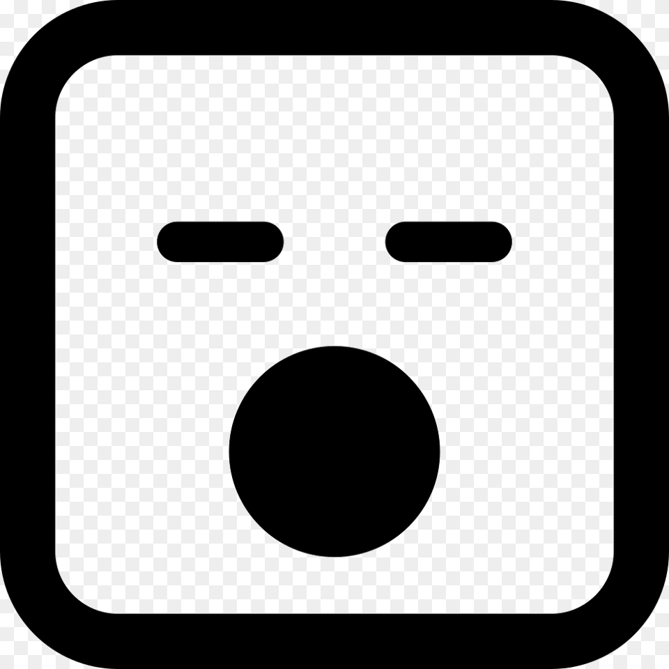Sleeping Face With Opened Mouth In Square Outline Icon, Electronics Free Png Download