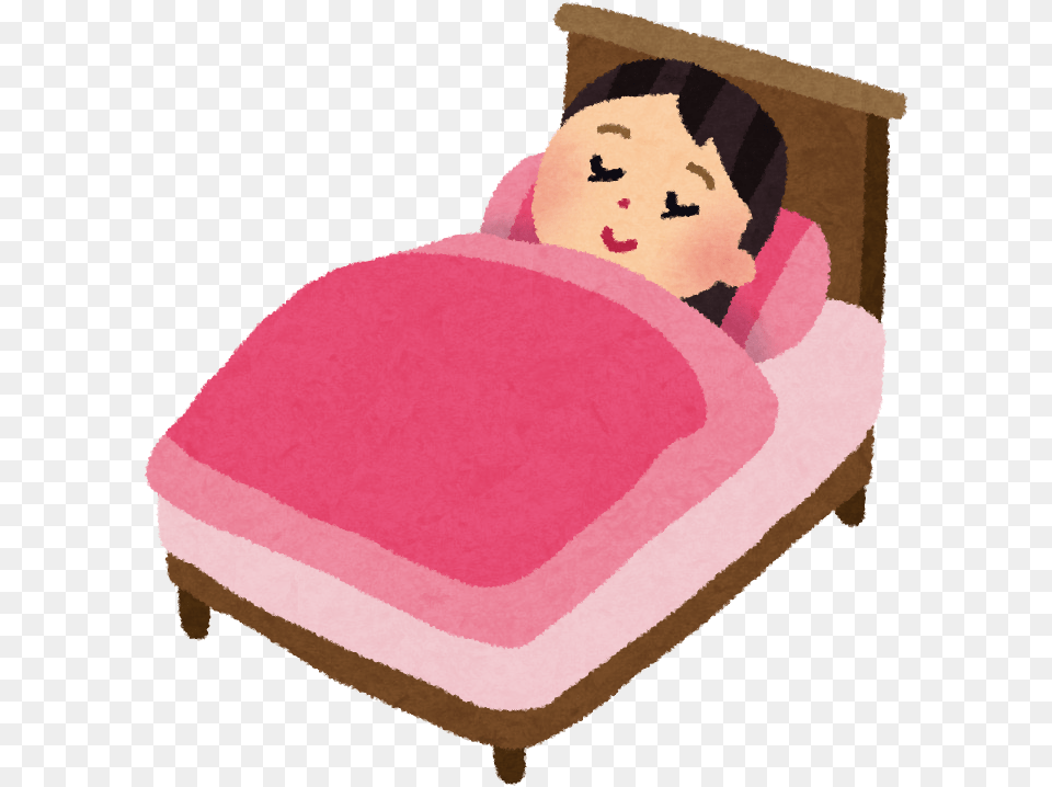 Sleeping Girl Wake Up Clipart, Furniture, Bed, Face, Head Png Image
