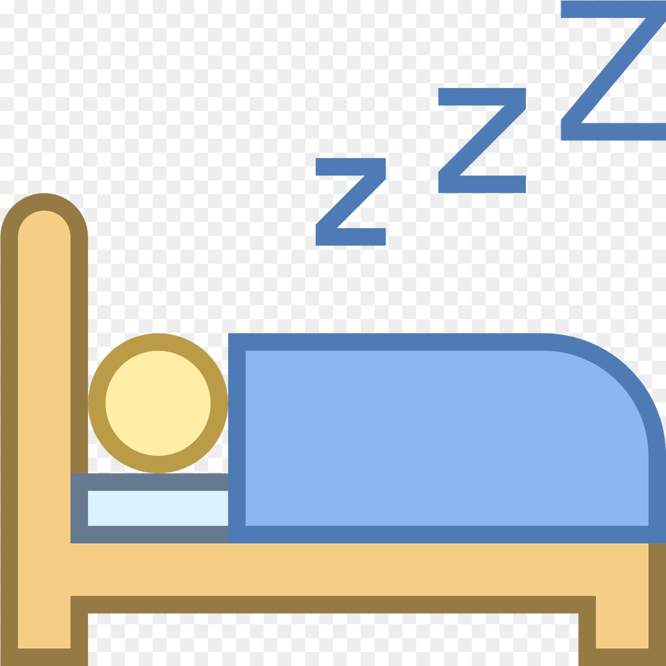 Sleeping Icon Pencil And Sleeping In Bed Icon, Furniture, Text Free Png Download