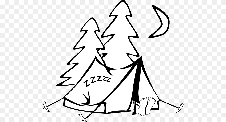 Sleeping In A Tent Clip Arts Stencil, Camping, Outdoors, Animal Free Png Download