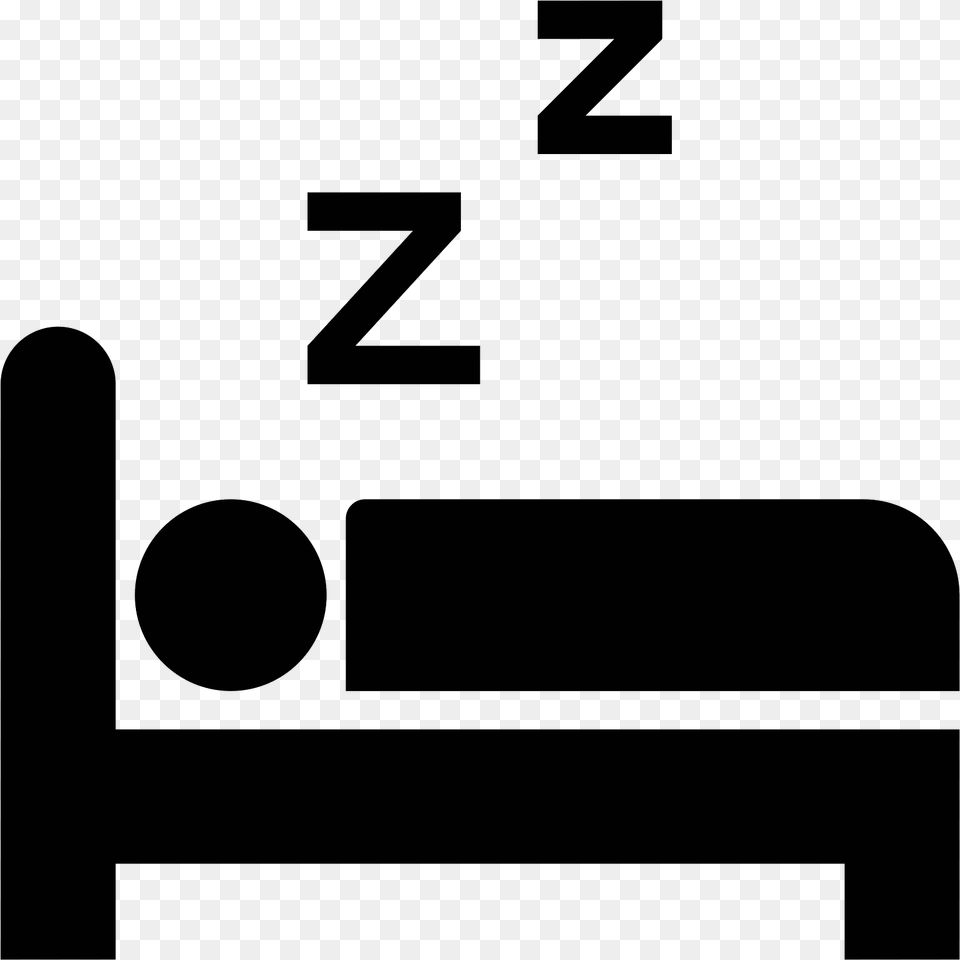 Sleeping In Bed Filled Icon Sleep In Bed Icon, Gray Png Image