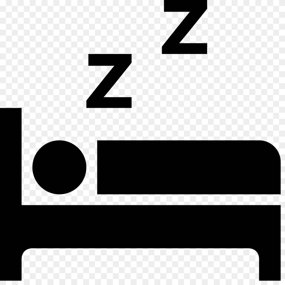 Sleeping In Bed Icon, Gray Png