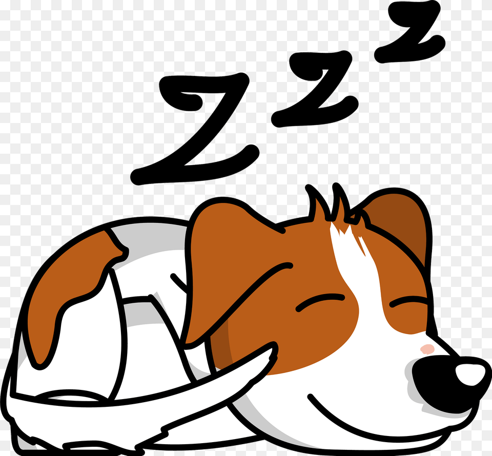 Sleeping Jack Russell Terrier Clipart, Person, Text, Hound, Mammal Png