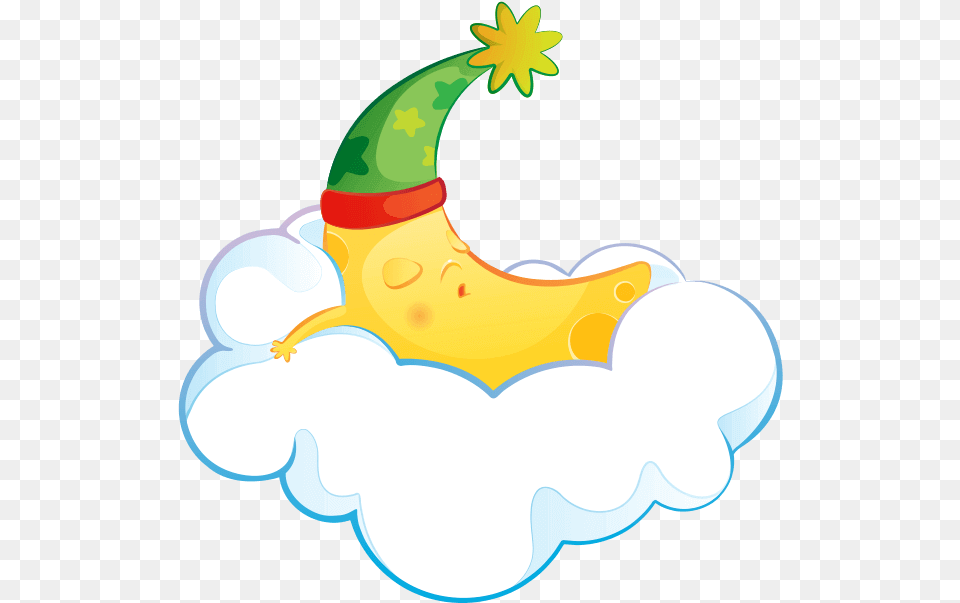 Sleeping Moon Moon And Stars Sleeping Full Sleeping Moon Transparents, Banana, Food, Fruit, Plant Png Image