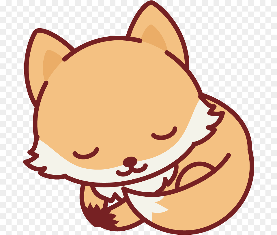 Sleeping Nerdy Fox Cute Fox Drawing, Animal, Canine, Face, Head Png