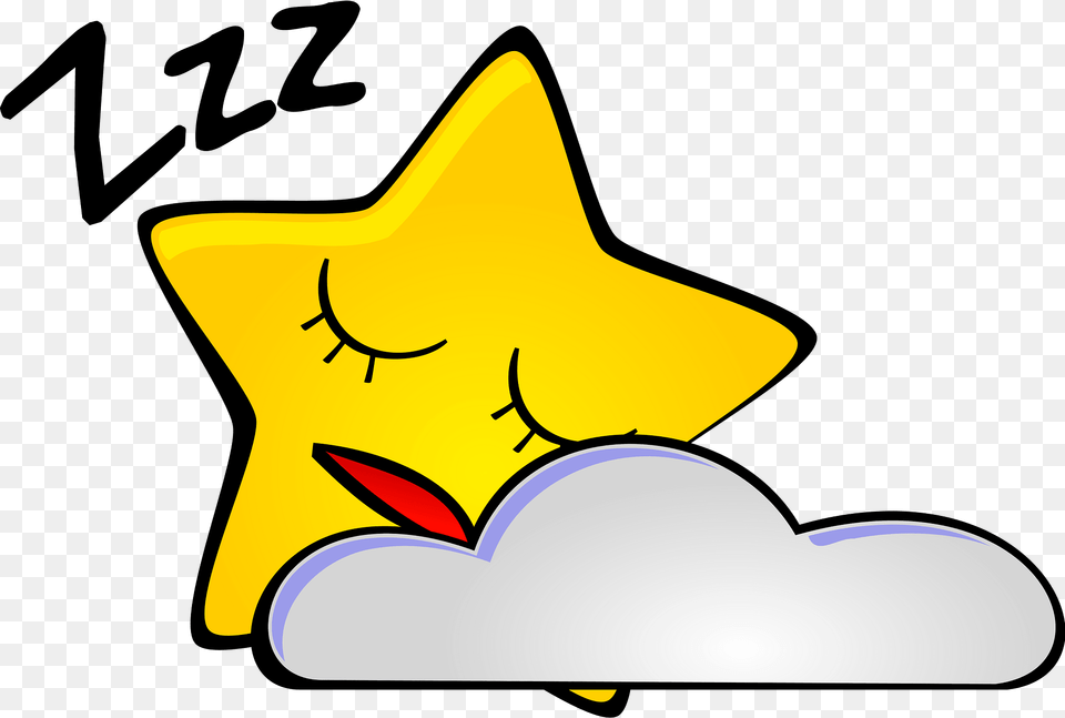 Sleeping Star Clipart, Star Symbol, Symbol, Device, Grass Free Png Download