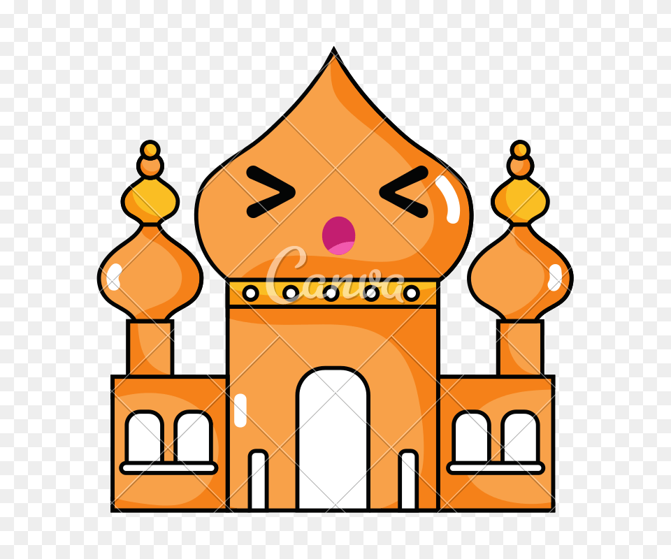 Sleeping Taj Mahal Kawaii Cartoon, Architecture, Building, Dome, Person Png Image