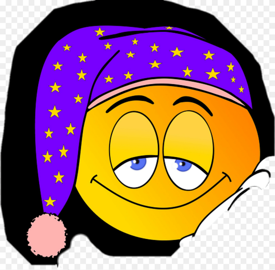 Sleepy Emoji Sleepyemoji Funny Goodnight, Clothing, Hat, Baby, Person Png