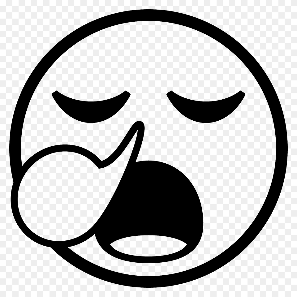 Sleepy Face Emoji Clipart, Head, Person, Stencil, Mustache Png