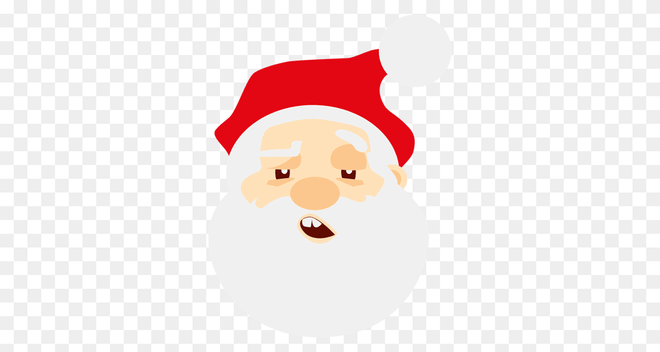 Sleepy Santa Claus Emoticon, People, Person, Nature, Outdoors Free Png