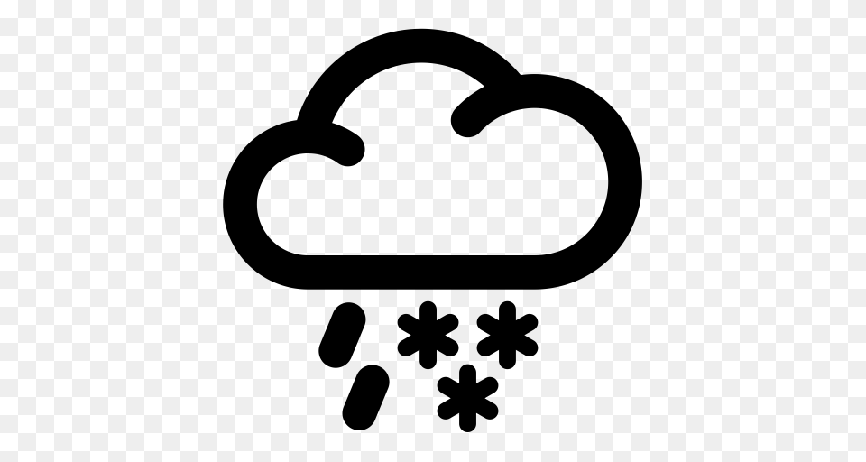 Sleet Weather Icon With And Vector Format For Unlimited, Gray Png Image