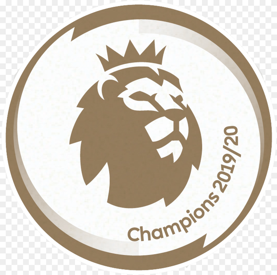 Sleeve Badge Premier League Champions 1920 Gold Premier League Badge, Logo, Sticker Png