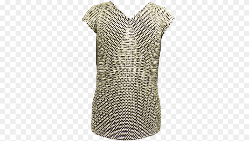 Sleeveless 55 Inch Butted Chainmail Shirt Sleeveless Chainmail Shirt, Armor, Chain Mail, Clothing, Coat Png Image