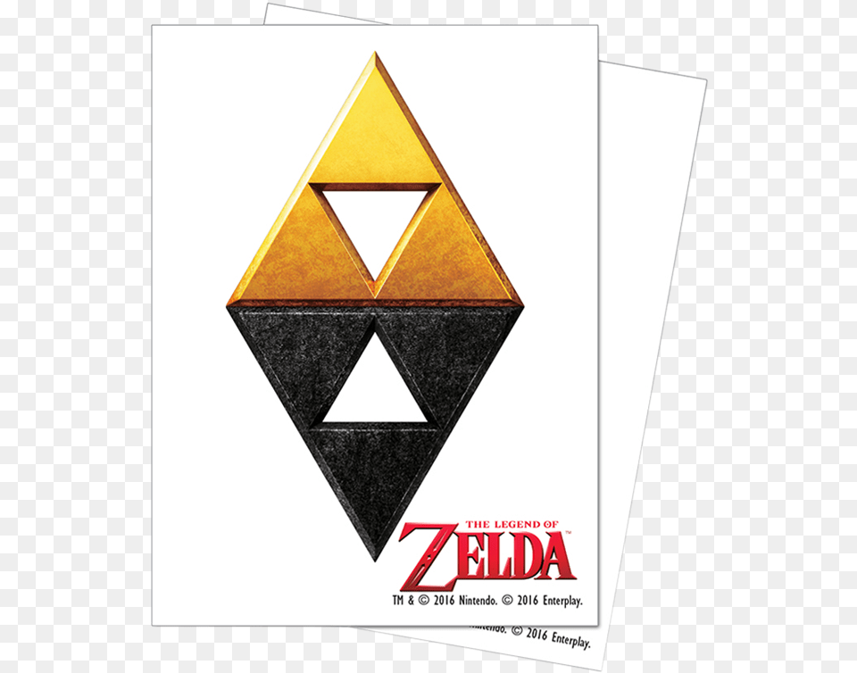 Sleeves Zelda Trading Cards White Front Triforce Legend Of Zelda A Link Between Worlds Triforce, Triangle, Road Sign, Sign, Symbol Free Transparent Png