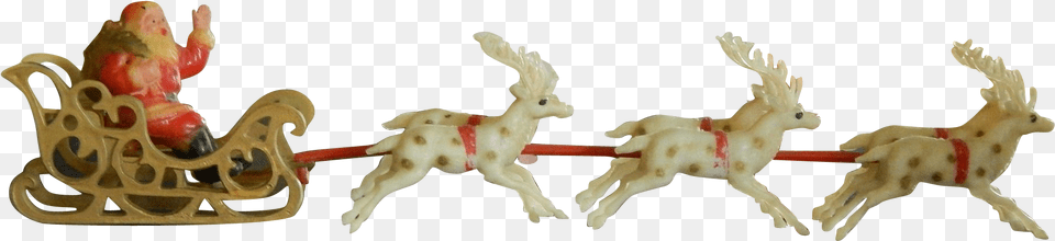 Sleigh Clipart Christmas Sleigh Ride Santa And Reindeer Diy Decoration, Outdoors, Animal, Mammal, Wildlife Free Transparent Png