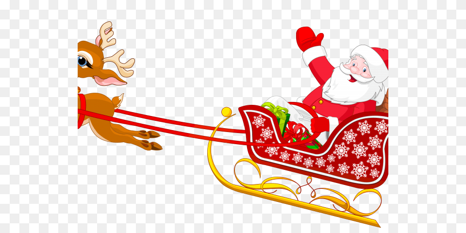 Sleigh Clipart Green Santa, Sled, Outdoors, Nature, Snow Png Image