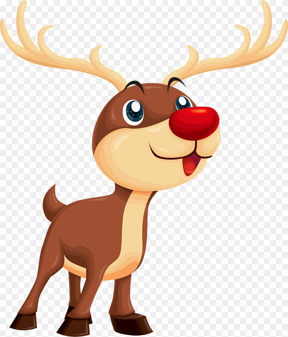 Sleigh Clipart Rudolph Rudolph Clipart, Animal, Deer, Mammal, Wildlife Png Image