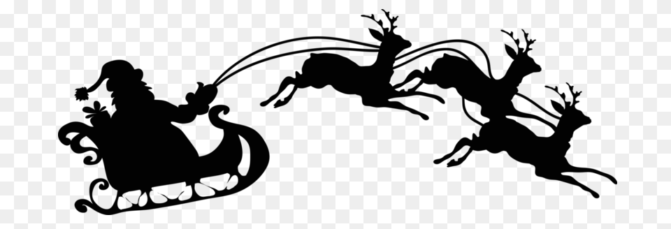 Sleigh Clipart Simple, Silhouette Free Png Download