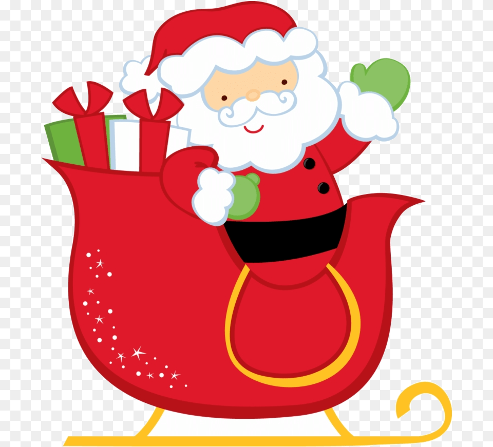 Sleigh Http Passatempodana Blogspot Html Santa Santa In Sleigh Clipart, Cookware, Pot, Pottery, Dynamite Free Png Download