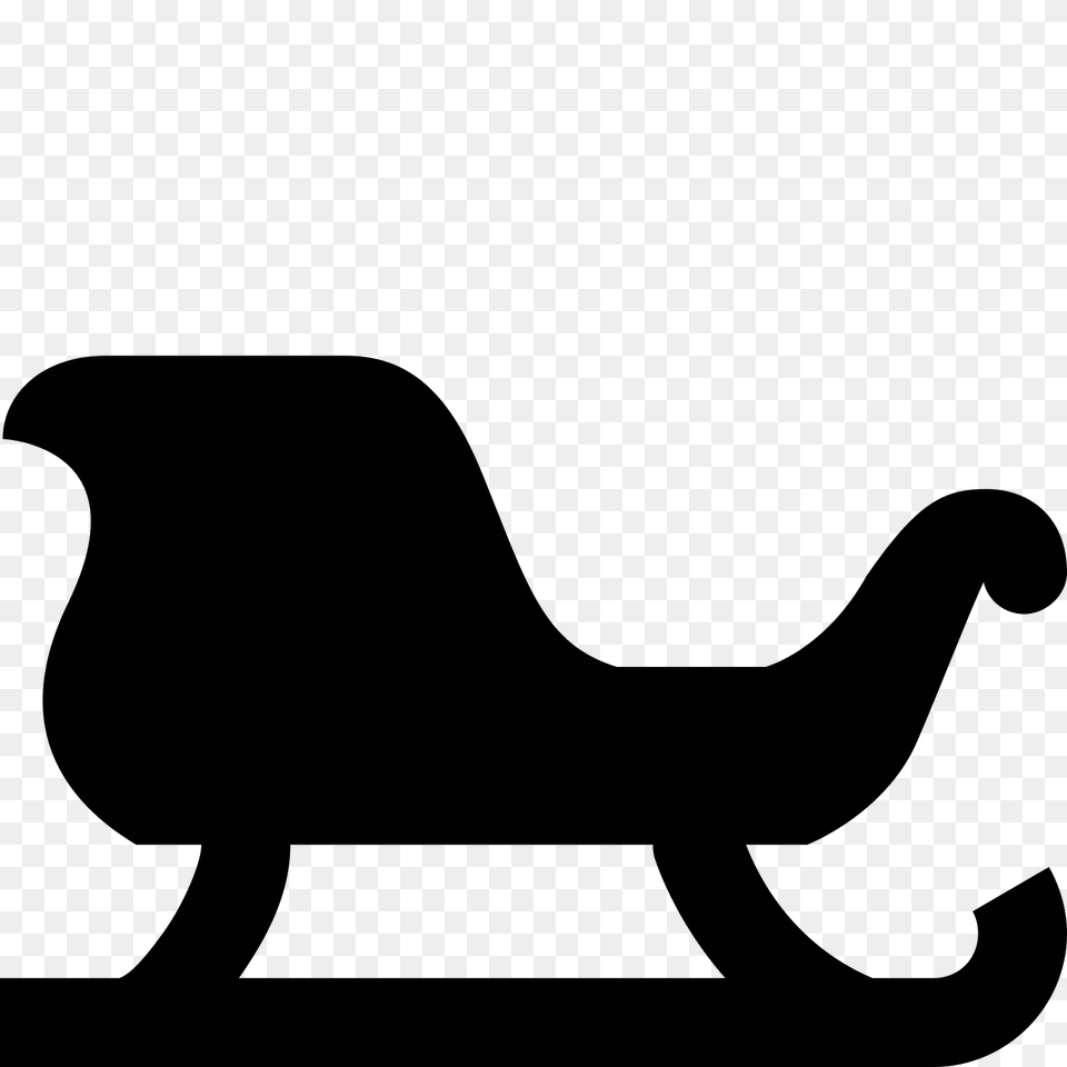 Sleigh Icon, Gray Png