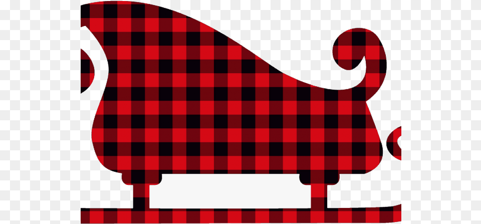 Sleigh Plaid Clipart Banner Santa Cut Out Free Transparent Buffalo Plaid Christmas Tree, Tartan, Dynamite, Weapon, Cushion Png