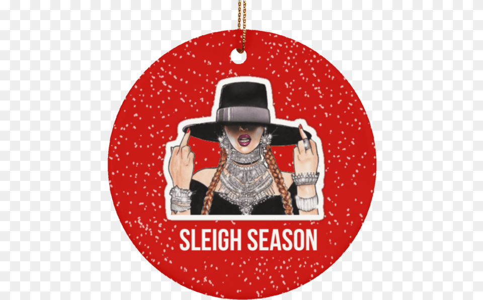 Sleigh Season Ornament Housewares Sleigh Season, Woman, Adult, Clothing, Person Png Image