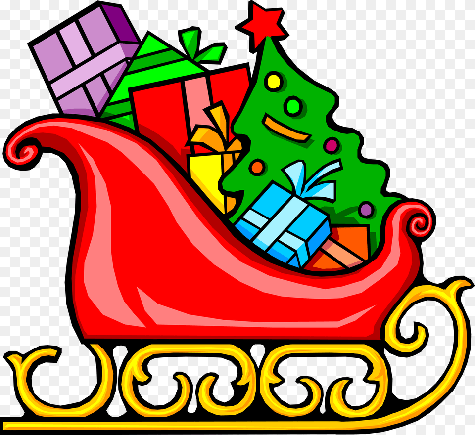 Sleigh With Presents Santa Sleigh With Presents, Art, Graphics, Dynamite, Weapon Free Png