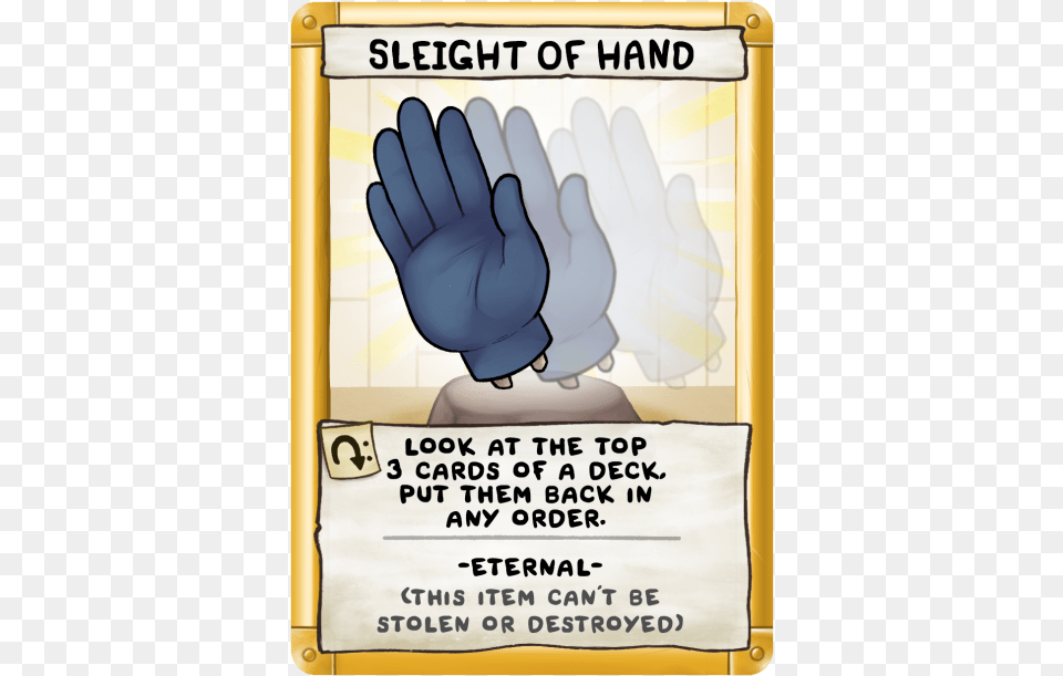 Sleight Of Hand Binding Of Isaac Four Souls Loot Card, Advertisement, Poster, Glove, Clothing Free Png Download