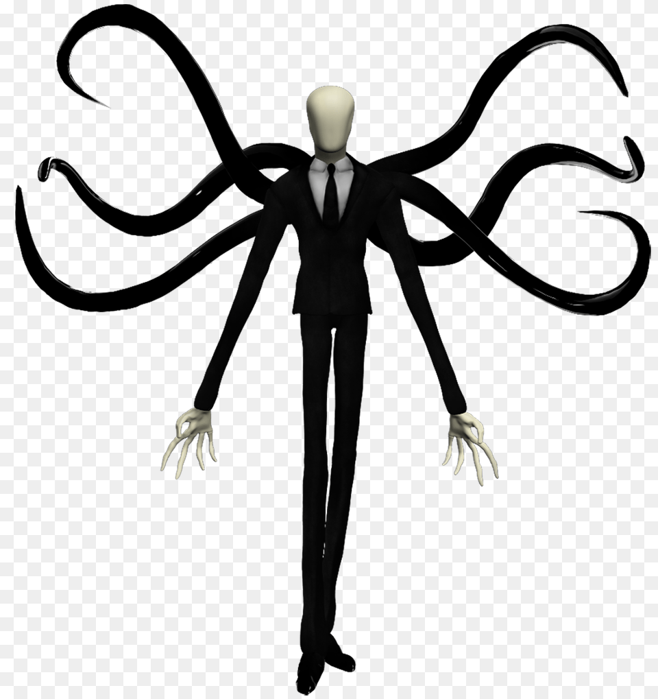 Slender Man, Formal Wear, Bow, Weapon, Clothing Free Png Download