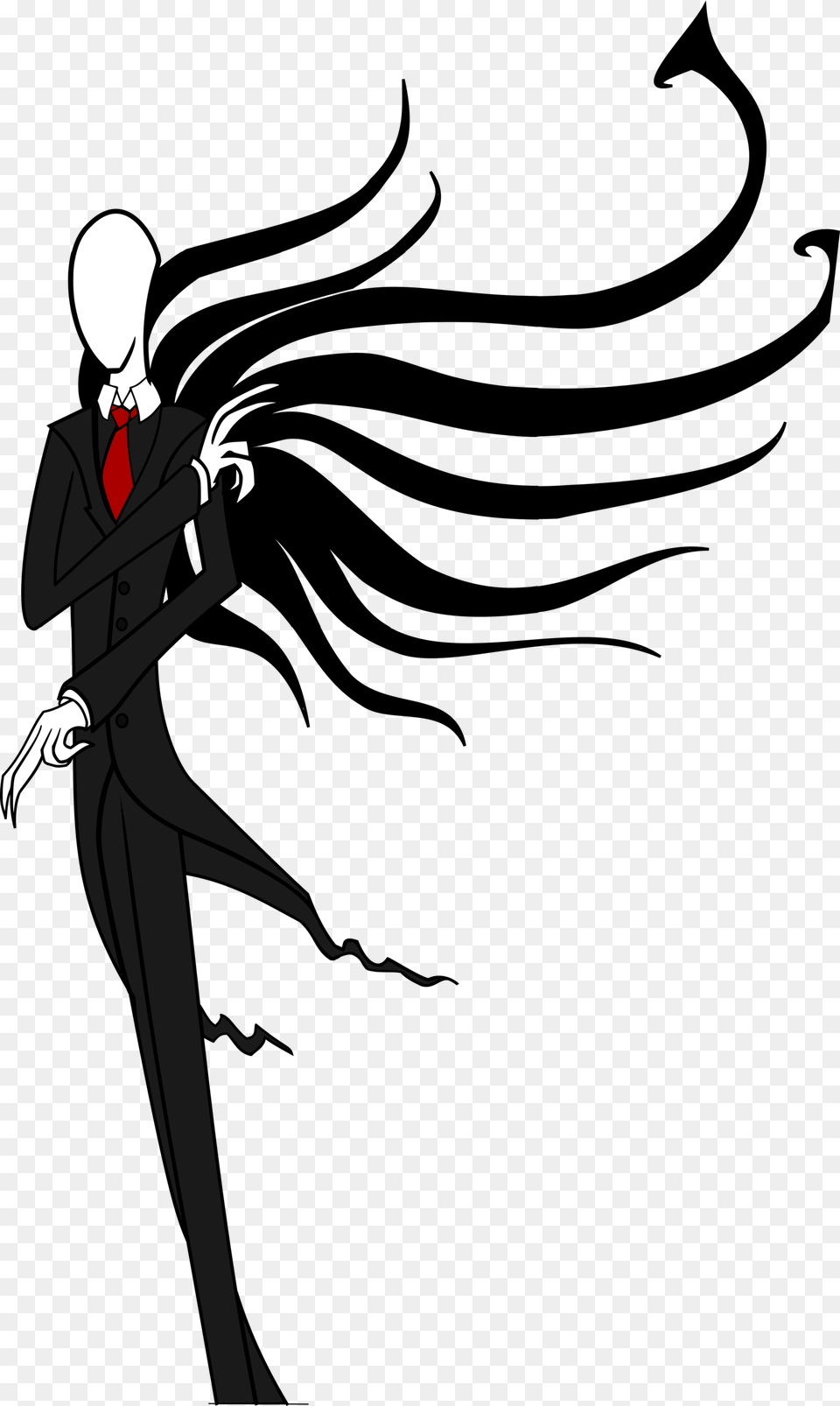 Slender Man, Clothing, Suit, Formal Wear, Accessories Free Png