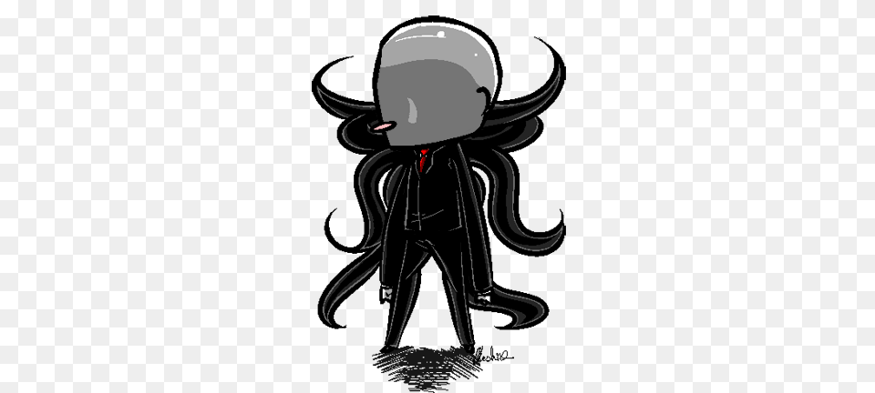 Slender Man Chibi, Person, Clothing, Hat, Face Free Transparent Png