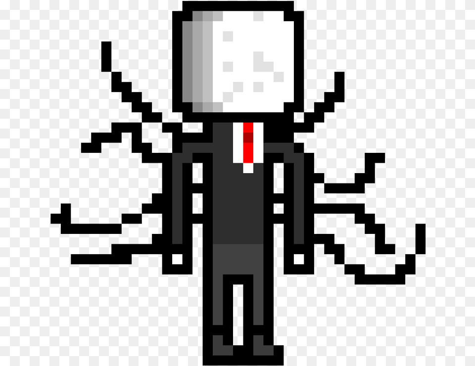 Slender Man Pixel Art 1 I Didnt Use A Refference Thats Slenderman, Electrical Device, Microphone, Lighting Free Png Download