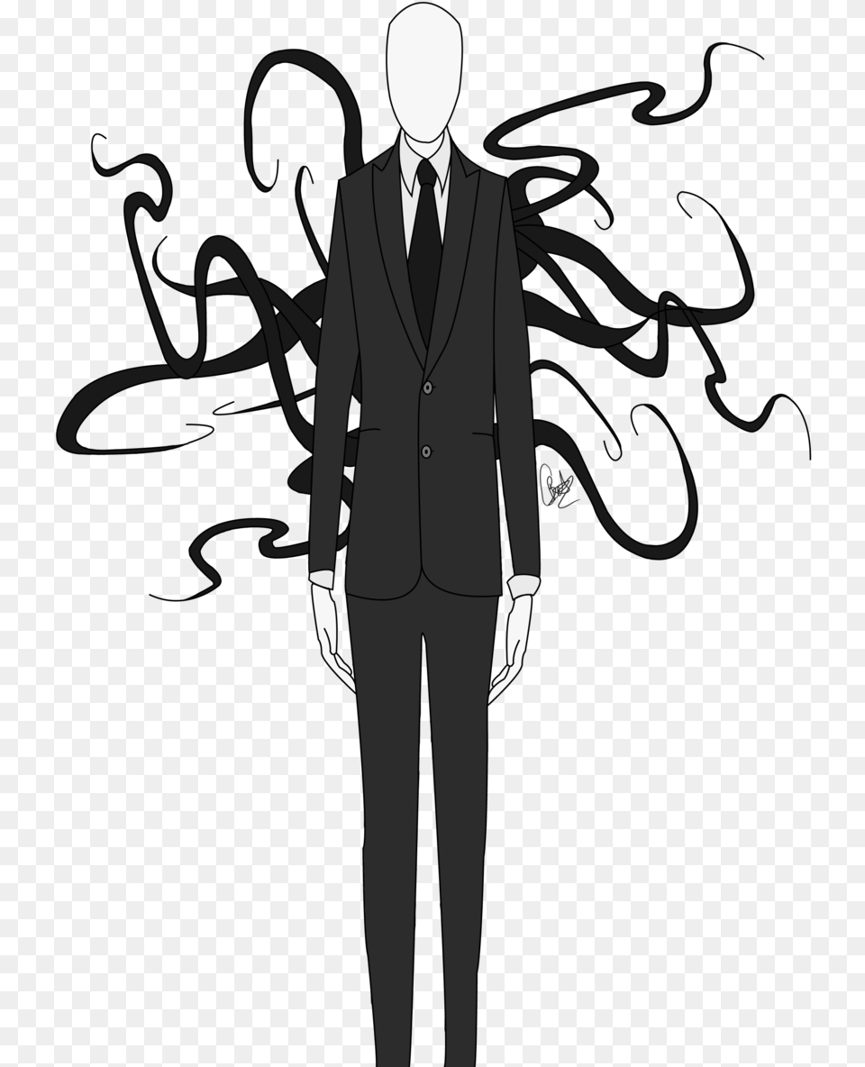 Slender Man Slenderman, Tuxedo, Suit, Clothing, Formal Wear Free Transparent Png