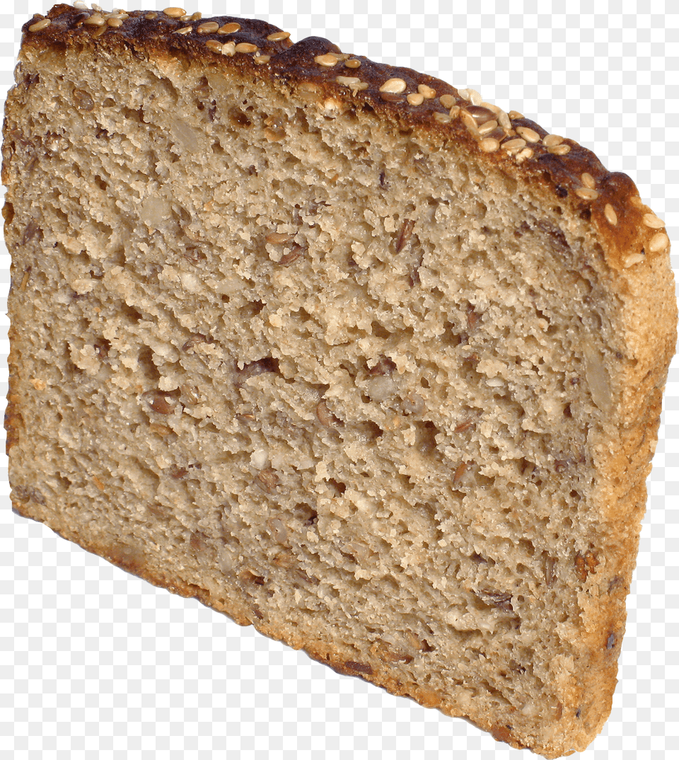 Slice Of Brown Bread Whole Wheat Bread Transparent Background, Food, Bread Loaf Png