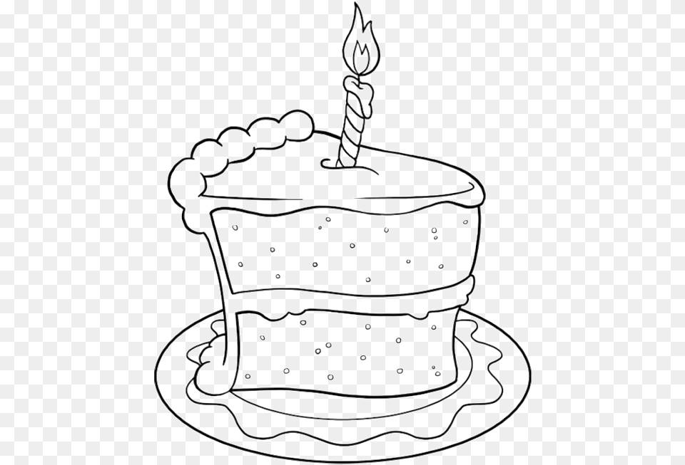 Slice Of Cake Birthday Ing Cookie Coloring Book, Birthday Cake, Cream, Dessert, Food Png Image