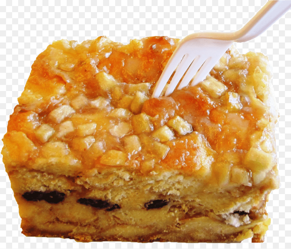 Slice Of Cake Bread Pudding Slice With Fork Fruit Fresh, Cutlery, Dessert, Food, Pie Free Png Download