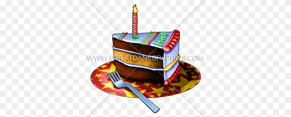 Slice Of Cake Production Ready Artwork For T Shirt Printing Birthday Cake, Birthday Cake, Cream, Cutlery, Dessert Png Image