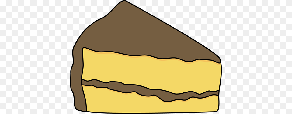 Slice Of Yellow Cake With Chocolate Frosting Clip Art Food, Smoke Pipe, Sweets Free Png