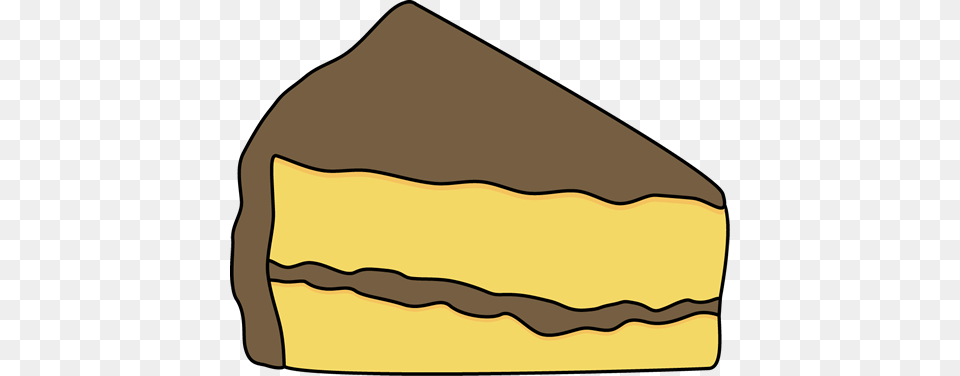 Slice Of Yellow Cake With Chocolate Frosting Clip Art Slice Of Cake Clip Art, Food, Smoke Pipe, Sweets Free Png Download