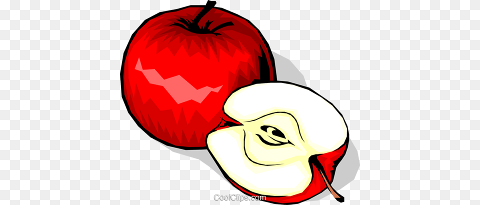 Sliced Apples Royalty Free Vector Clip Art Illustration, Apple, Food, Fruit, Plant Png Image